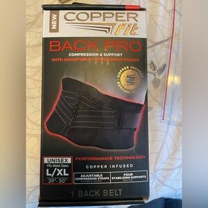 Copper Fit Back Pro Compression Belt -L/XL New in box- Universal- Unisex